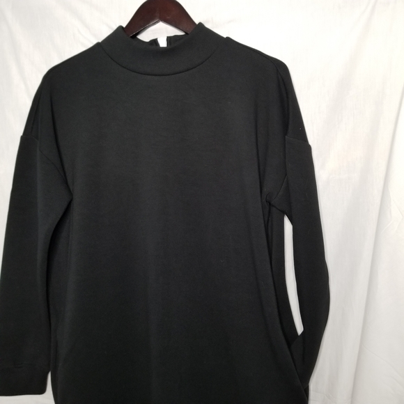 Long black maxi dress long sleeve back zip XL - Picture 2 of 8